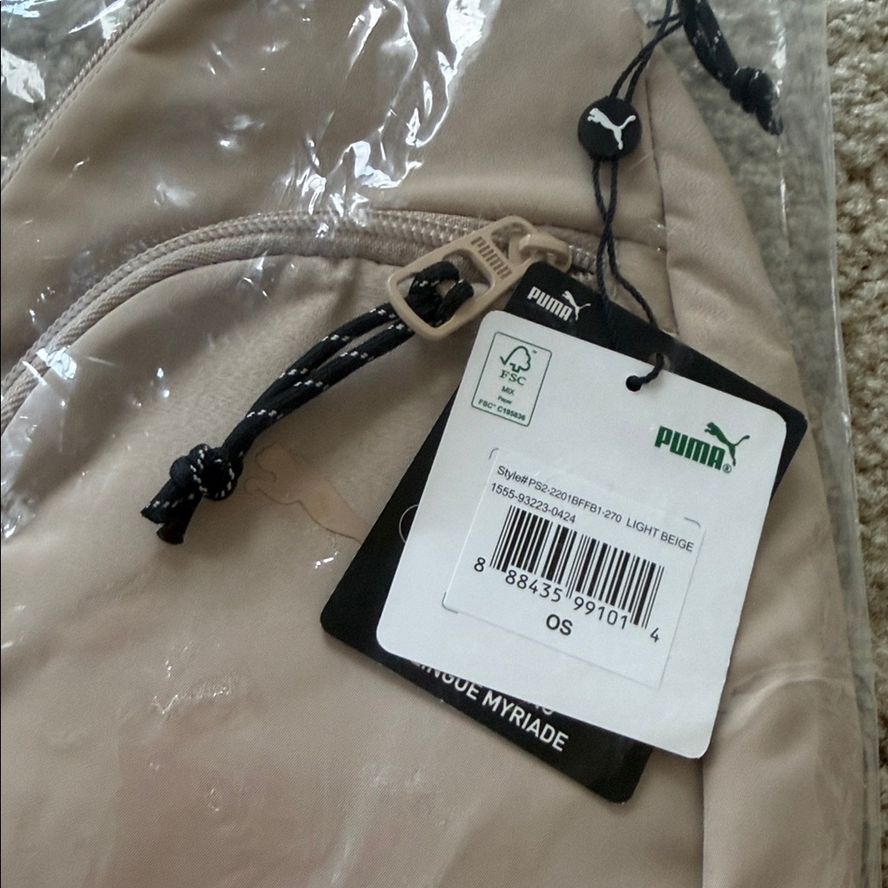 NWT! Puma Cream Sling Backpack (Beige) - Picture 4 of 8